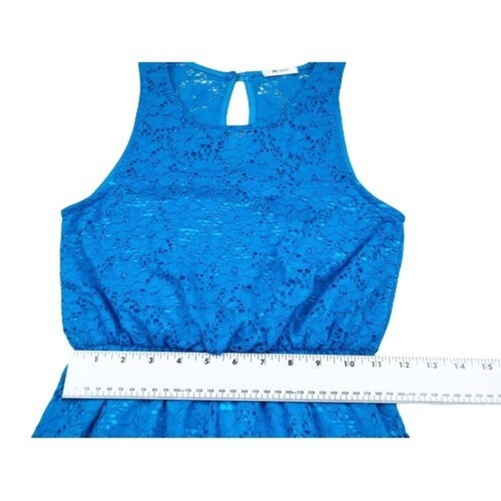 Everly Bright Blue Lace Sleeveless Fit And Flare Dress Size Small - Picture 5 of 6